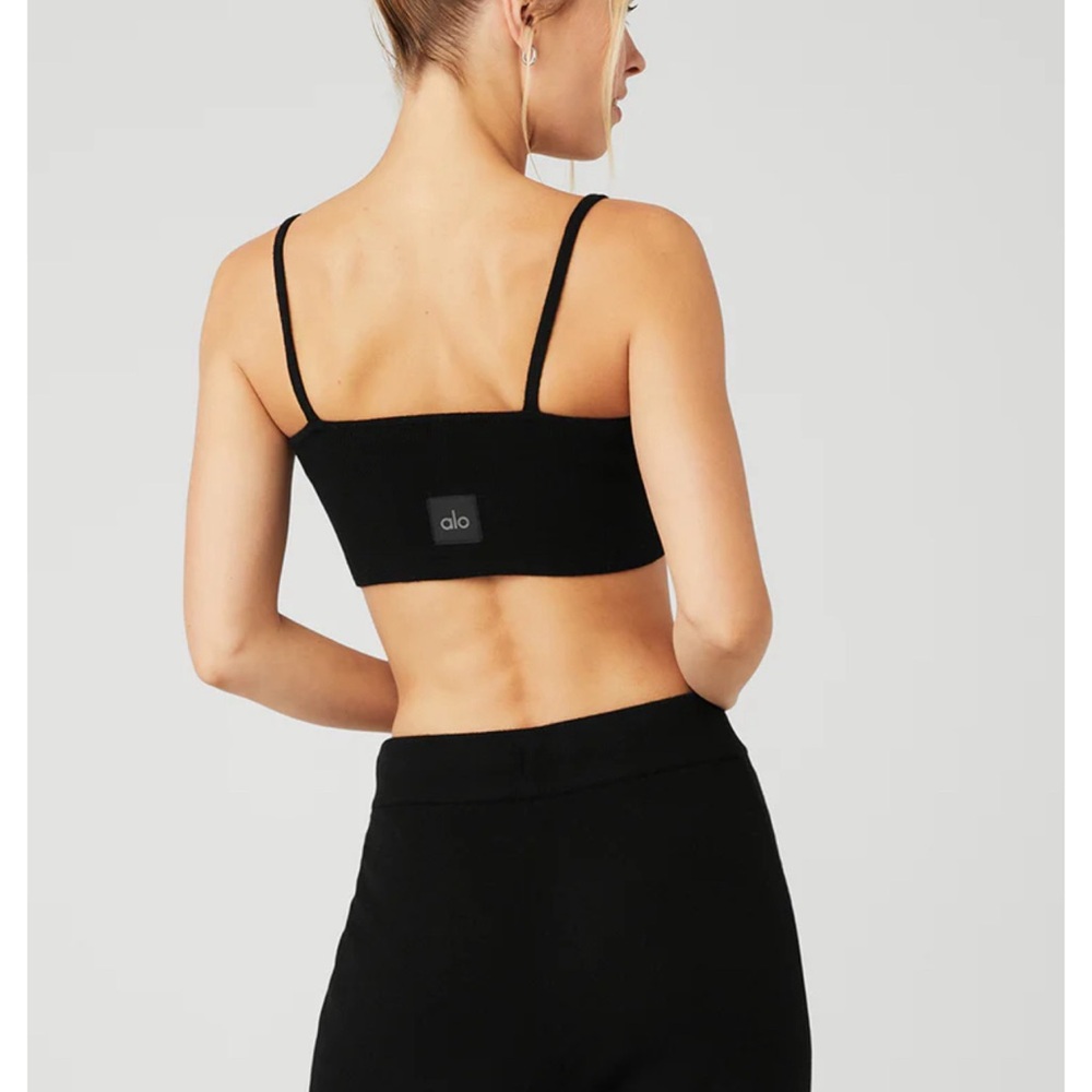 ALO Yoga Cashmere Jet Set Bra New with Tags Black Small